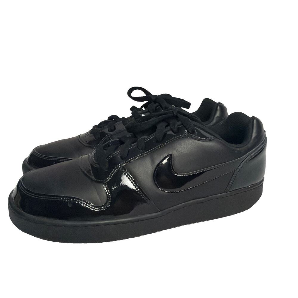 Nike Ebernon Men’s Low Top Shoes Black Leather BV1167-001 Size 10